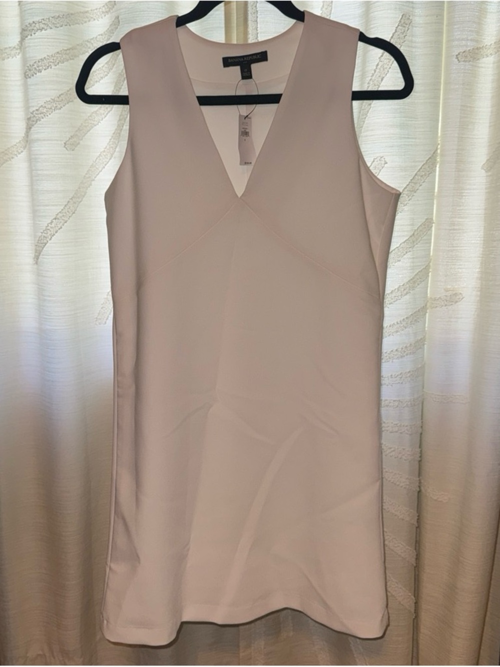 Banana Republic white Sleeveless V-Neck Shift Dress